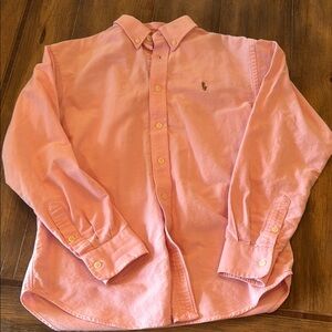 Boys Pink Button-Down Shirt